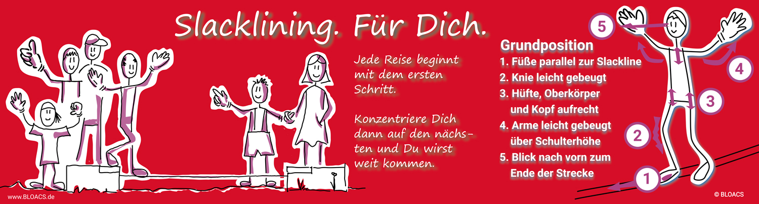 Slackline-Anweisungen Slackline-Anweisungen